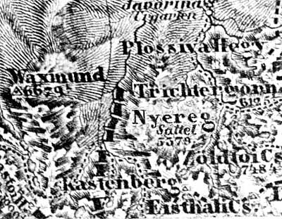 [Fragment węgierskiej mapy Austrii]